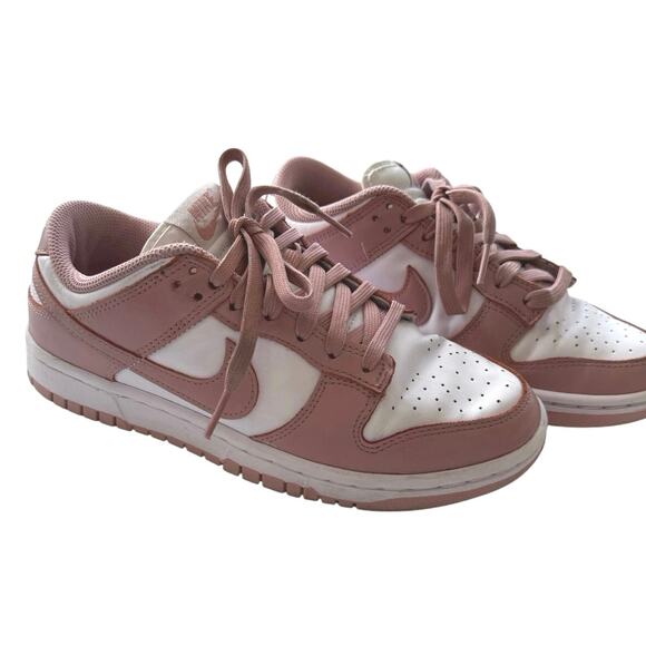 Nike Dunk Low Rose Whisper Sneakers Women’s 7.5 White Dusty Pink DD1503-118 - Picture 1 of 9
